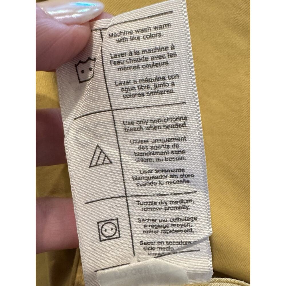 Carhartt Men’s Relaxed Fit Short Sleeve Button Down Shirt M Yellow Pockets Read - Picture 5 of 6